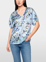 Marc Cain Collections Silk Blouse with Lily Print AC51.36W36