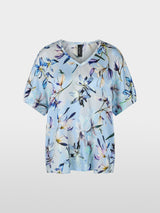 Marc Cain Collections Silk Blouse with Lily Print AC51.36W36