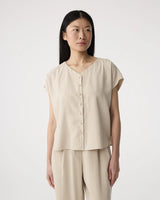 Knit-ted Tess Blouse Sand