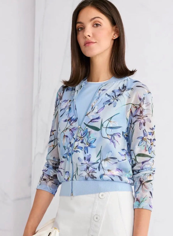 Marc Cain Collections Zip Cardigan Magical Blue