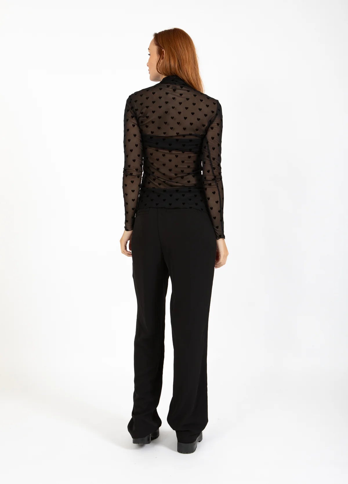 Coster Copenhagen Heart EVE Mesh Turtleneck Black Heart