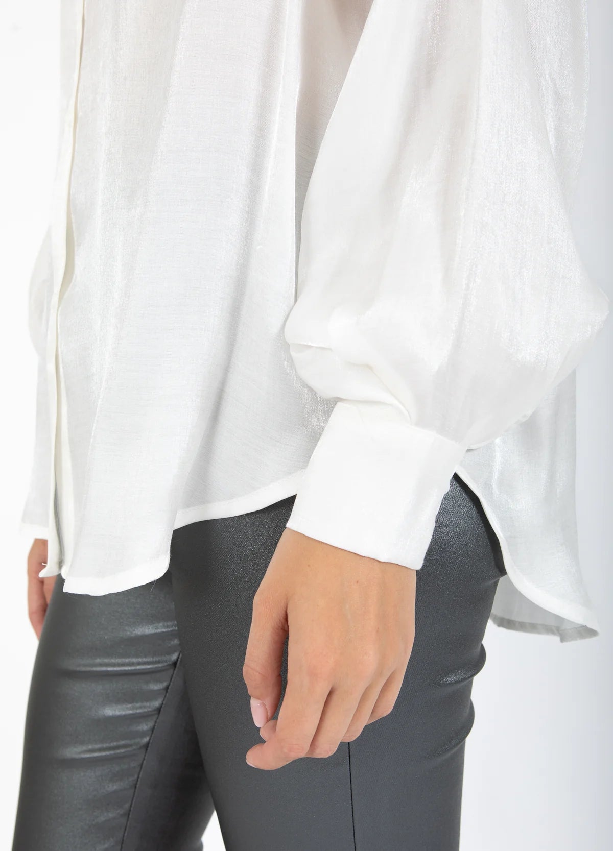 Coster Copenhagen Jolie Metallic Shirt White