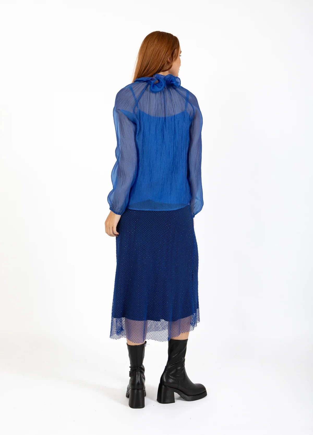 Coster Copenhagen Chiffon Blouse Rich Blue