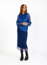 Coster Copenhagen Chiffon Blouse Rich Blue