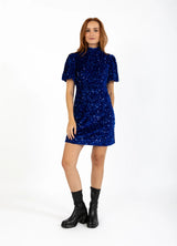 Coster Copenhagen Sequin Dress Rich Blue