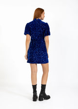 Coster Copenhagen Sequin Dress Rich Blue