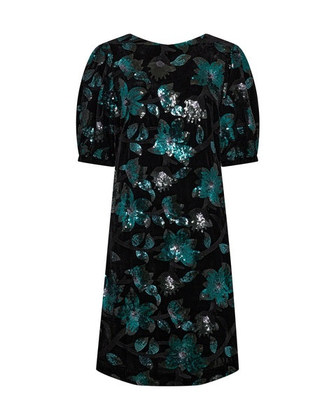 Mos Mosh Clemente Tinsel Dress Storm