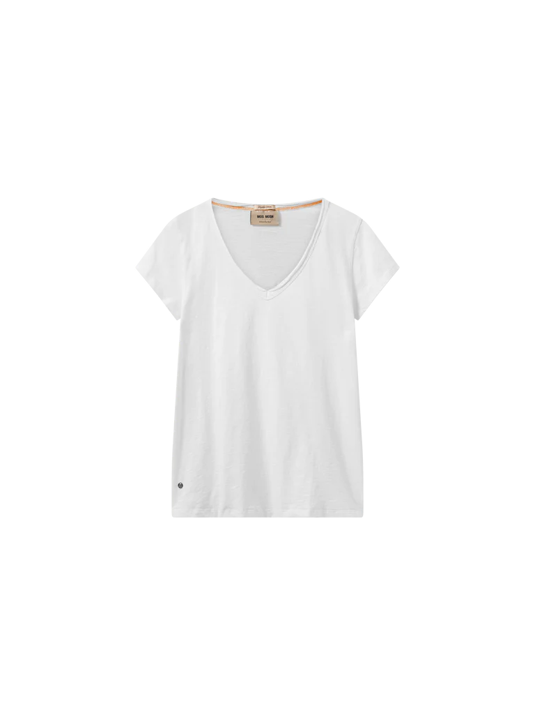 Mos Mosh Tulli VNeck Tee White
