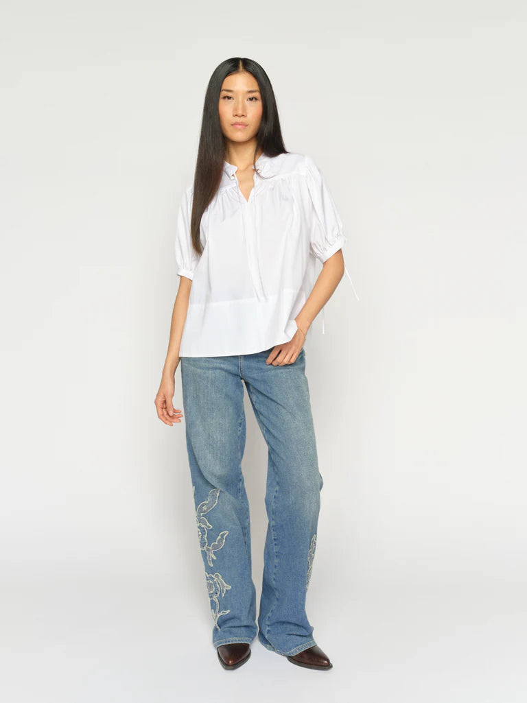 Mos Mosh Tarima Cotton Blouse White