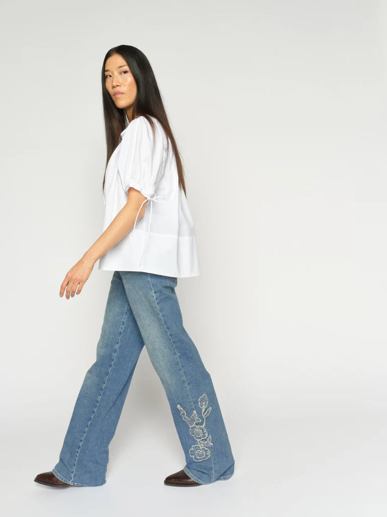 Mos Mosh Tarima Cotton Blouse White