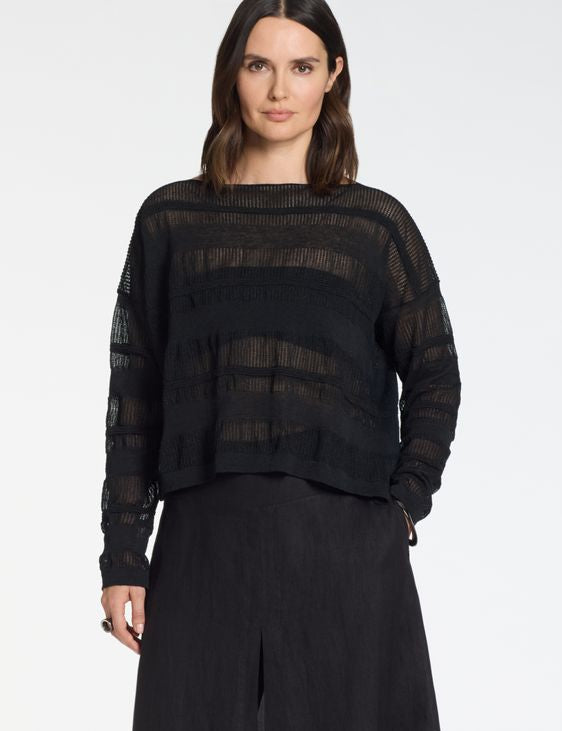 Sarah Pacini Linen Pants with Overlay 12.035.02