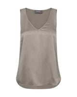 Mos Mosh Astrid Silk V -neck Mourning Dove