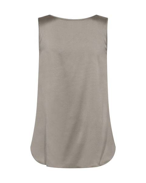 Mos Mosh Astrid Silk V -neck Mourning Dove