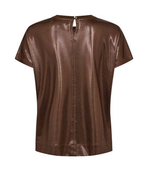 Mos Mosh Nivola Metallic Tee Bronze