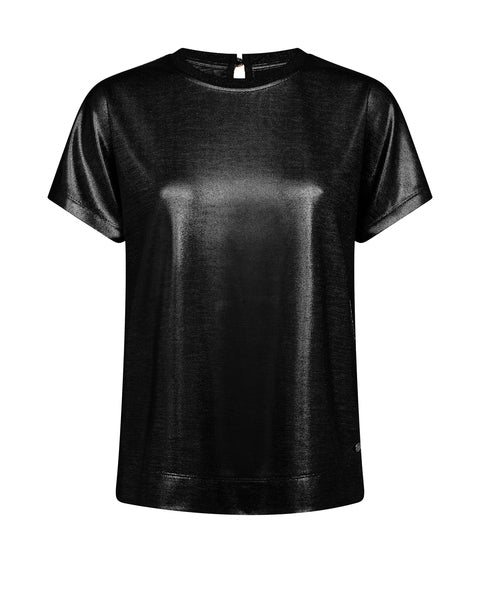 Mos Mosh Nivola Metallic Tee Black