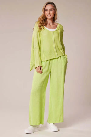 d.e.c.k. by Decollage Linen Pants Lime