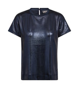 Mos Mosh Nivola Metallic Tee Salute Navy