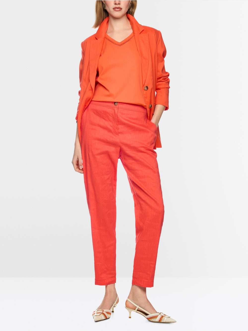 Marc Cain Collections FORDON Pants Bright Tomato AC81.80W70