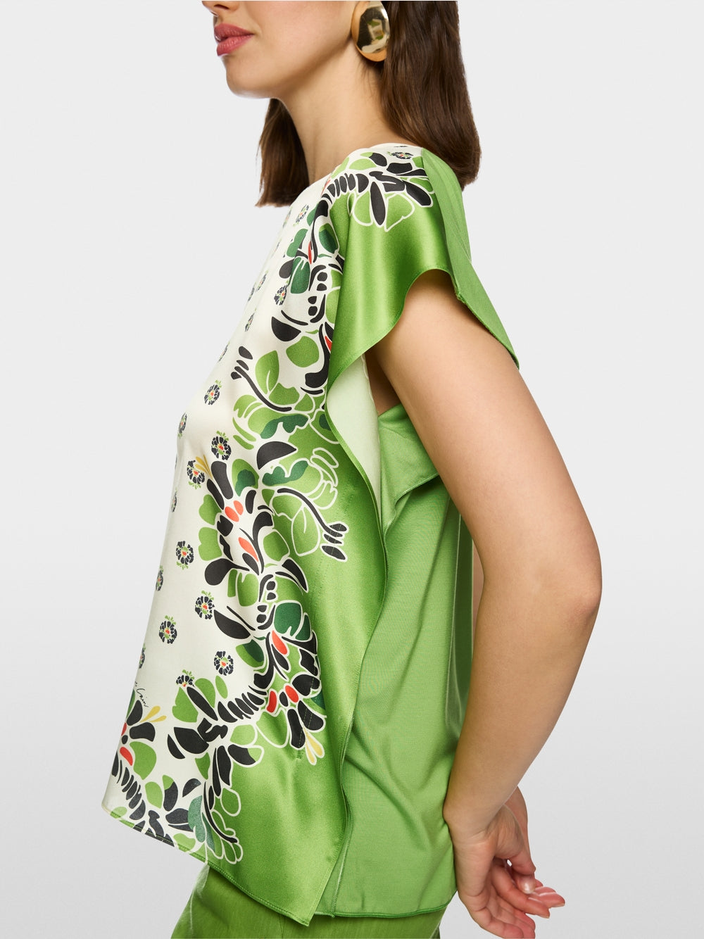 Marc Cain Collections Silk Top Hibiscus Print AC55.24J56