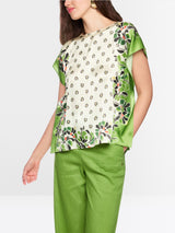 Marc Cain Collections Silk Top Hibiscus Print AC55.24J56