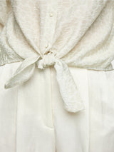 Marc Cain Collections Blouse with Knot Detail Bright Ecru AC51.43W58