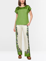 Marc Cain Collections Silk Jersey Top Garden Green AC48.44J59