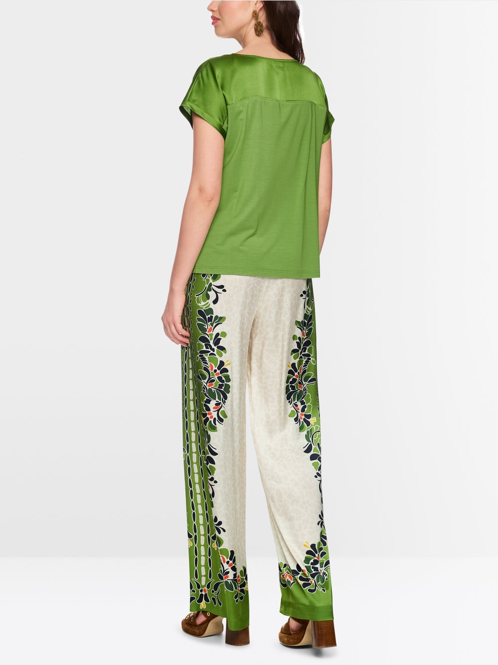 Marc Cain Collections Silk Jersey Top Garden Green AC48.44J59