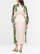 Marc Cain Collections Maxi Dress with Stylized Flowers AC21.46W42