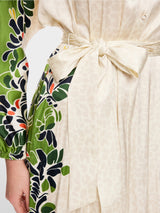 Marc Cain Collections Maxi Dress with Stylized Flowers AC21.46W42