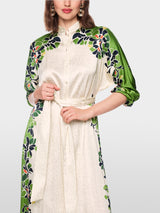 Marc Cain Collections Maxi Dress with Stylized Flowers AC21.46W42