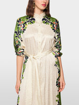 Marc Cain Collections Maxi Dress with Stylized Flowers AC21.46W42