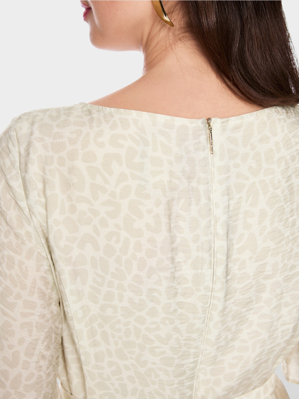 Marc Cain Collections Flowing Dress with Leopard Print AC21.32W58