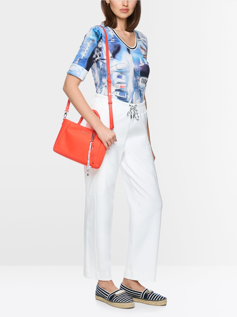 Marc Cain Sports WUXI Wide Leg Pants Bright White AS81.65 J66