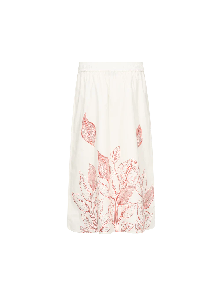 Mos Mosh Tessan Monochrome Skirt Ecru