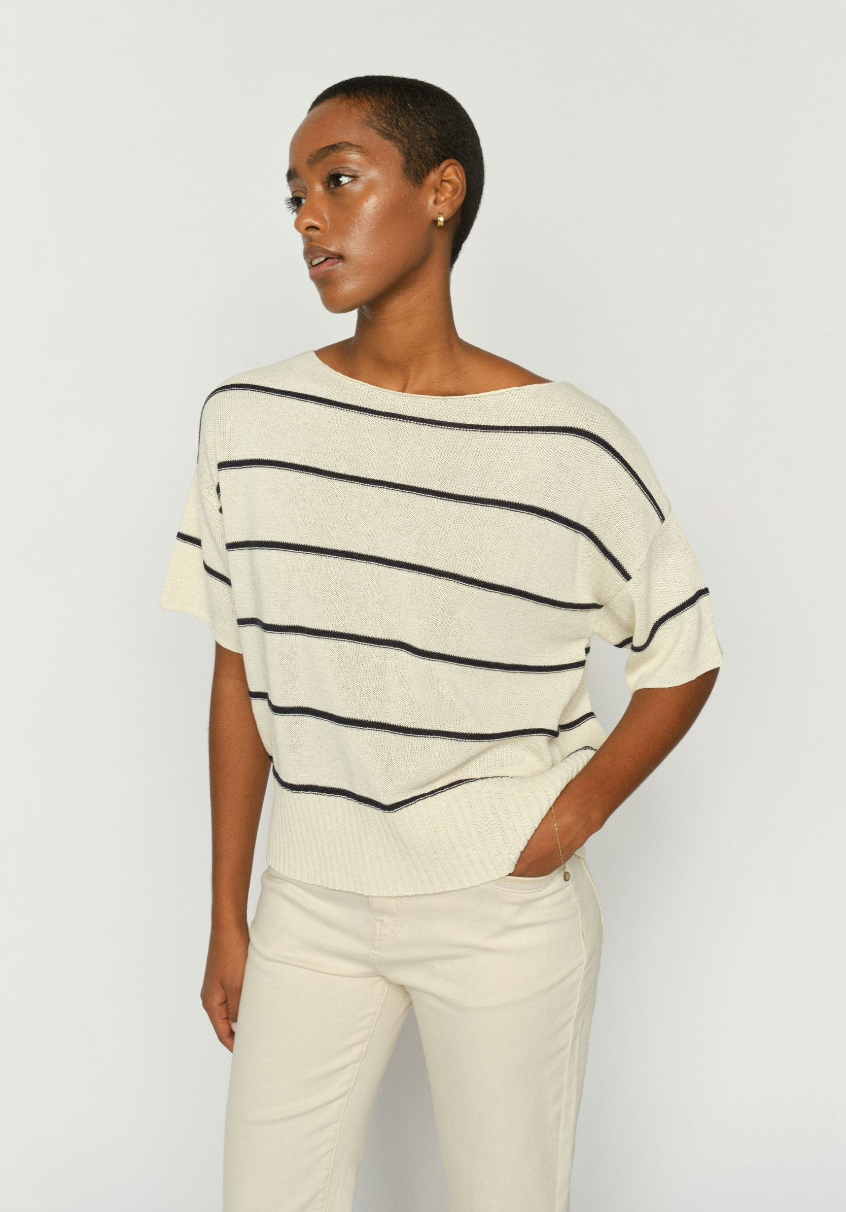 Mos Mosh Arlen Paper Knit Ecru