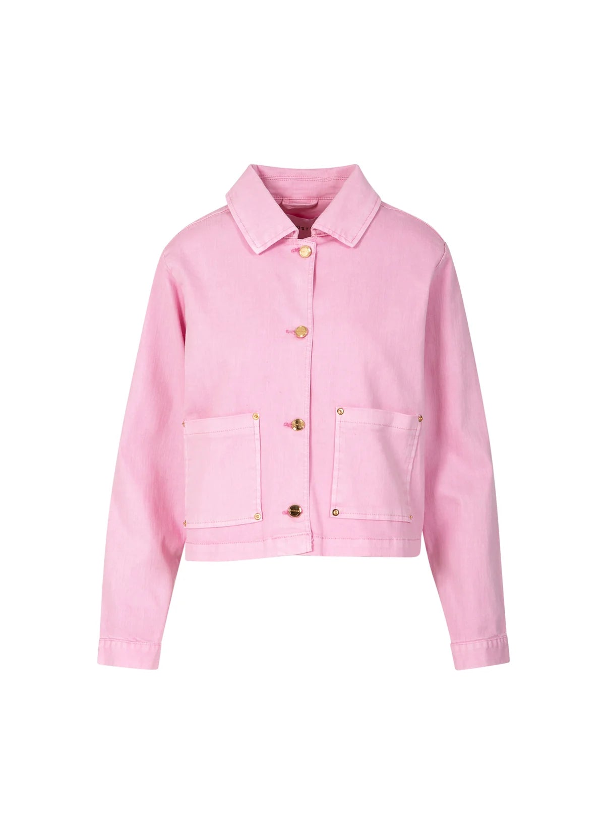 Coster Copenhagen Stretch Denim Jacket Bonbon Pink