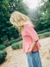 Mos Mosh Thora O-Neck Frill Sweater Eventide