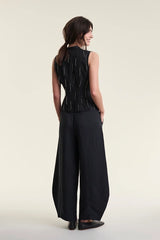 BITTE KAI RAND Waistcoat Airy Linen Black 15187