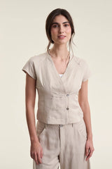 BITTE KAI RAND Blouse Sukosu Sand 15206