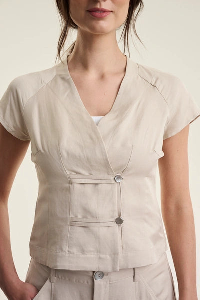 BITTE KAI RAND Blouse Sukosu Sand 15206