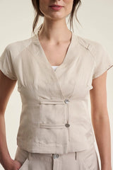 BITTE KAI RAND Blouse Sukosu Sand 15206