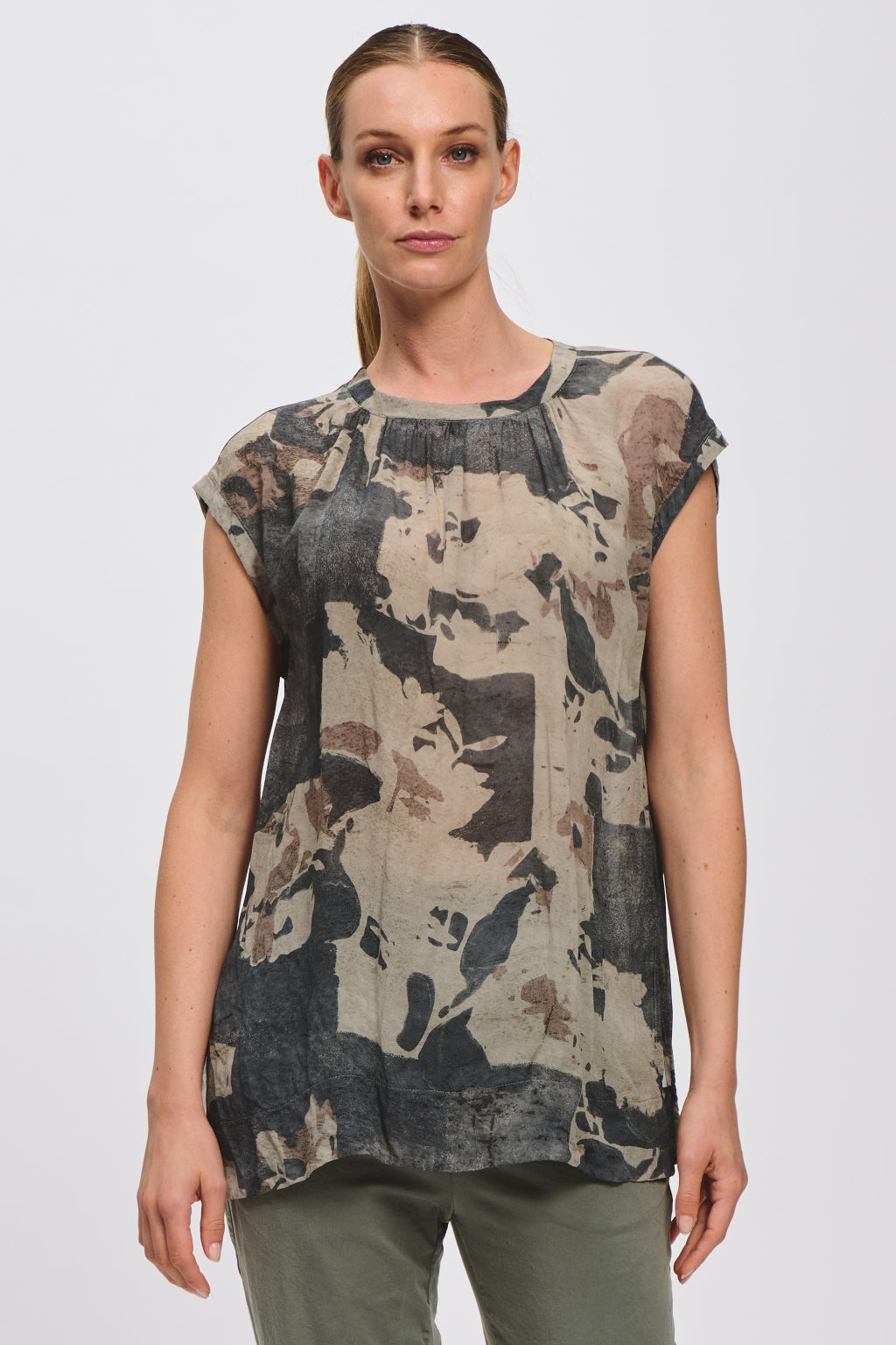 TRANSIT Blue Print Blouse CFDTRCS280