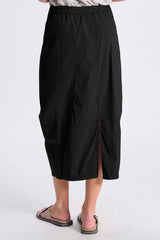 TRANSIT Stretch Poplin Bombeè Skirt Black