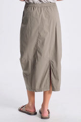 TRANSIT Stretch Poplin Bombeè Skirt Grey