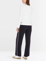 Marc Cain Sports Long Sleeve in Cotton Rib Off White