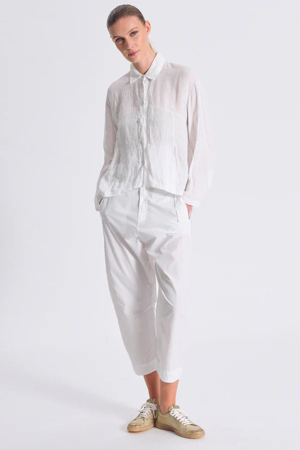 TRANSIT Easy Linen Shirt White