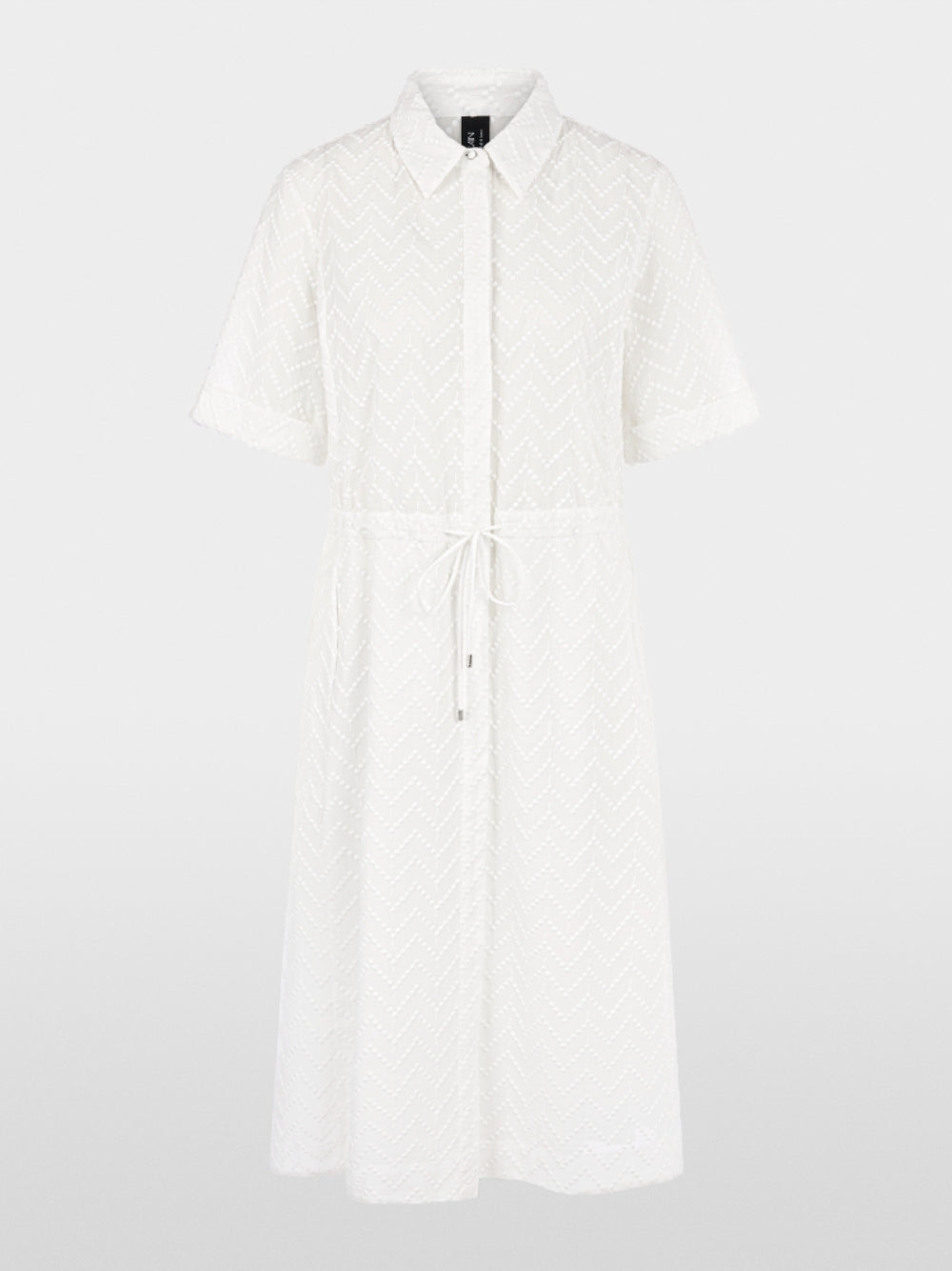 Marc Cain Calf Length Dress with Drawstring White AA21.06W04