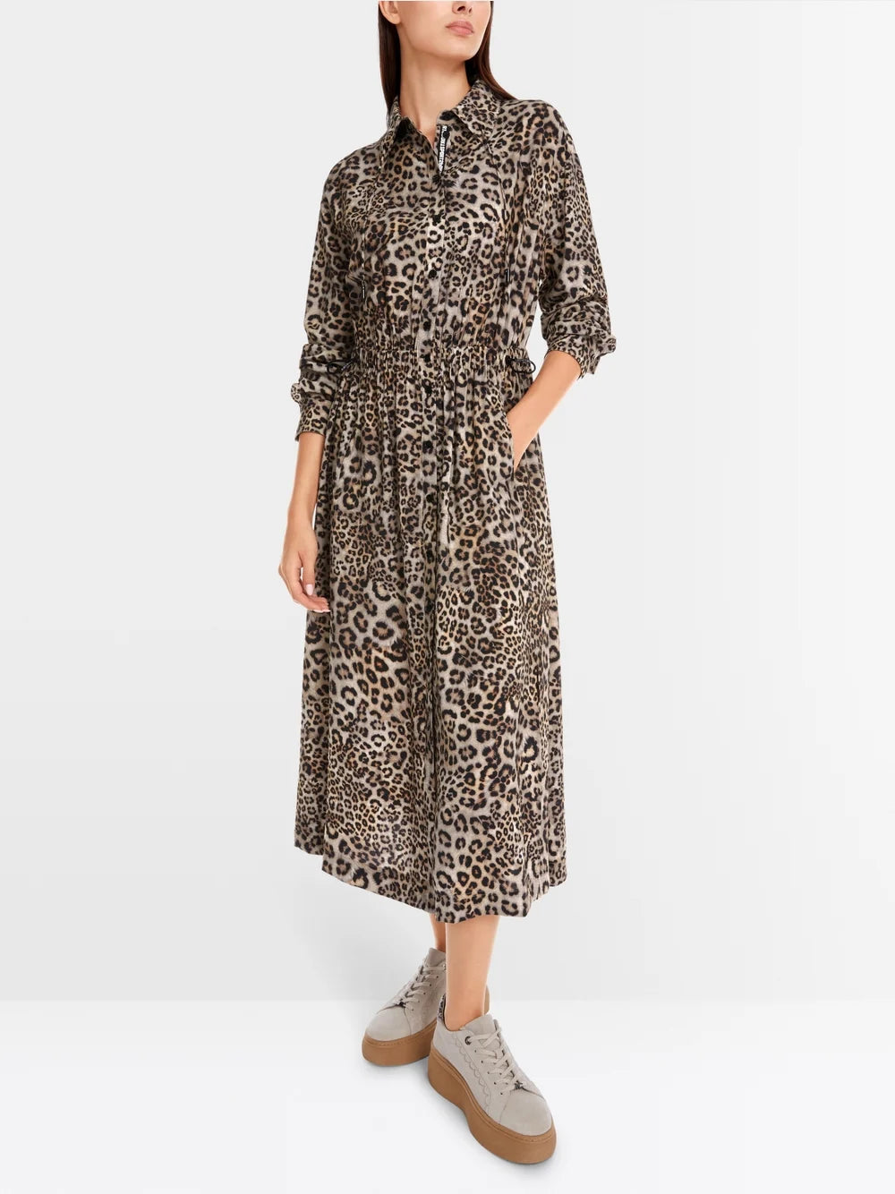 Marc Cain Sports Rethink Together Midi Shirt Dress Granola