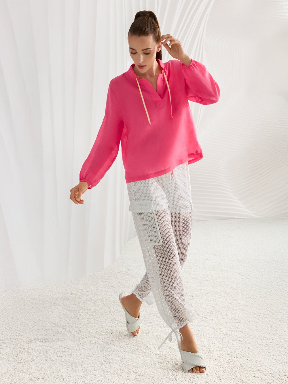 Marc Cain Sports Long Sleeve Blouse Pink Lemonade AS55.30W96