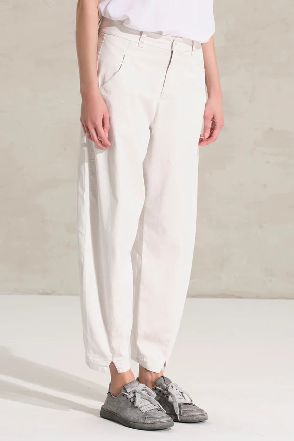 TRANSIT Comfort Fit Stretch Cotton & Tencel Pants Chalk CFDTRC0245